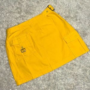 Yellow Denim Mini Skirt